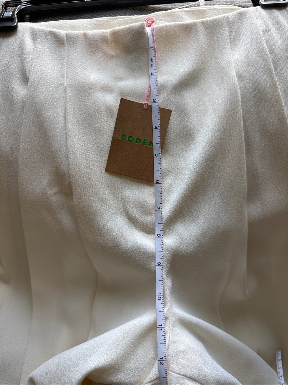 Boden Cream Pleated wide leg pants - Picture 11 of 12